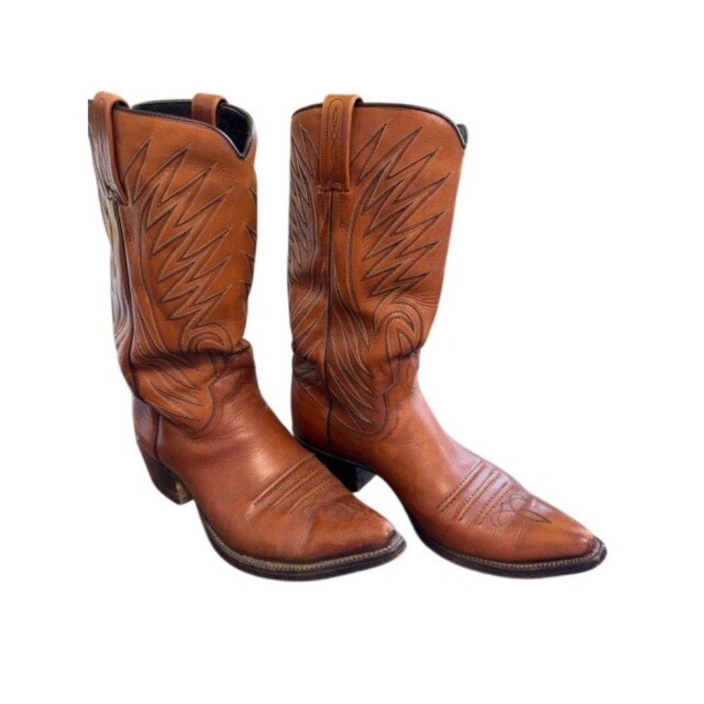 Dan Post 6154 Mens Tan Leather Western Cowboy Boots Size 8.5D Pointed Toe